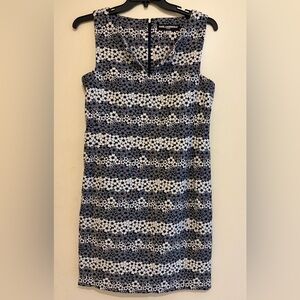 Karl Lagerfeld Floral Navy and White Dress Size 10